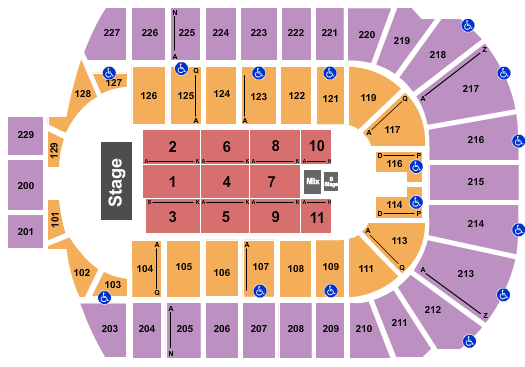 Blue Cross Arena Pentatonix Seating Chart